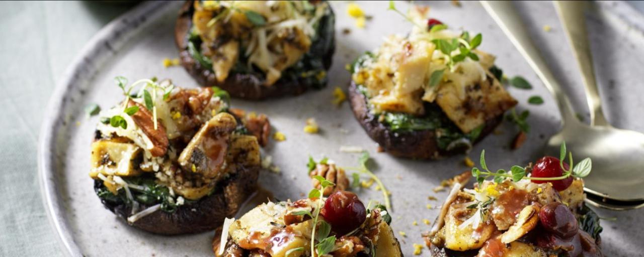 ChampiÑones portobello rellenos con sensational pieces